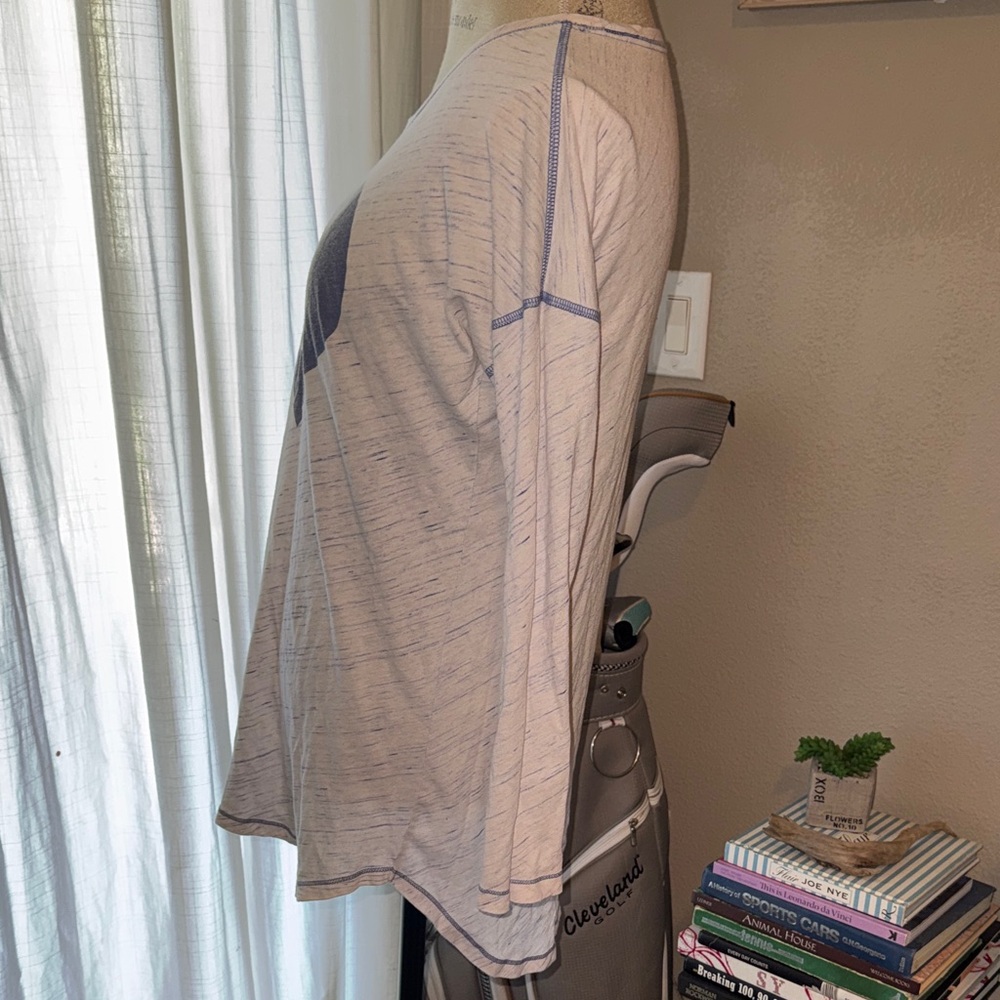 Victoria's Secret Blue & White Love Heart Long Sleeve Top Pajamas Nightgown XS - Picture 3 of 5